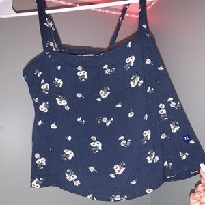 Blue Floral Hollister Tank/Blouse